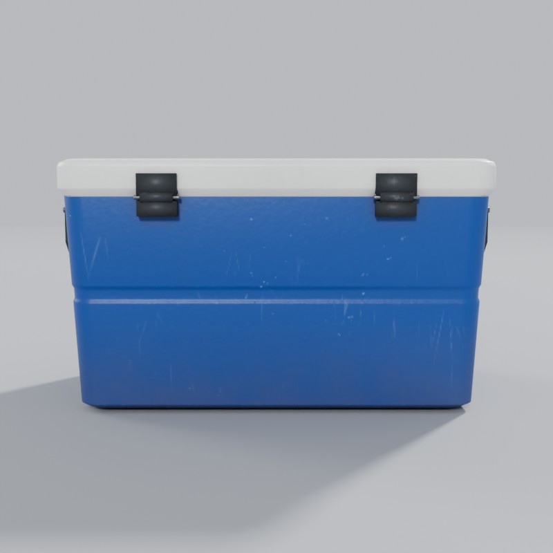 48-quart camp cooler, back view