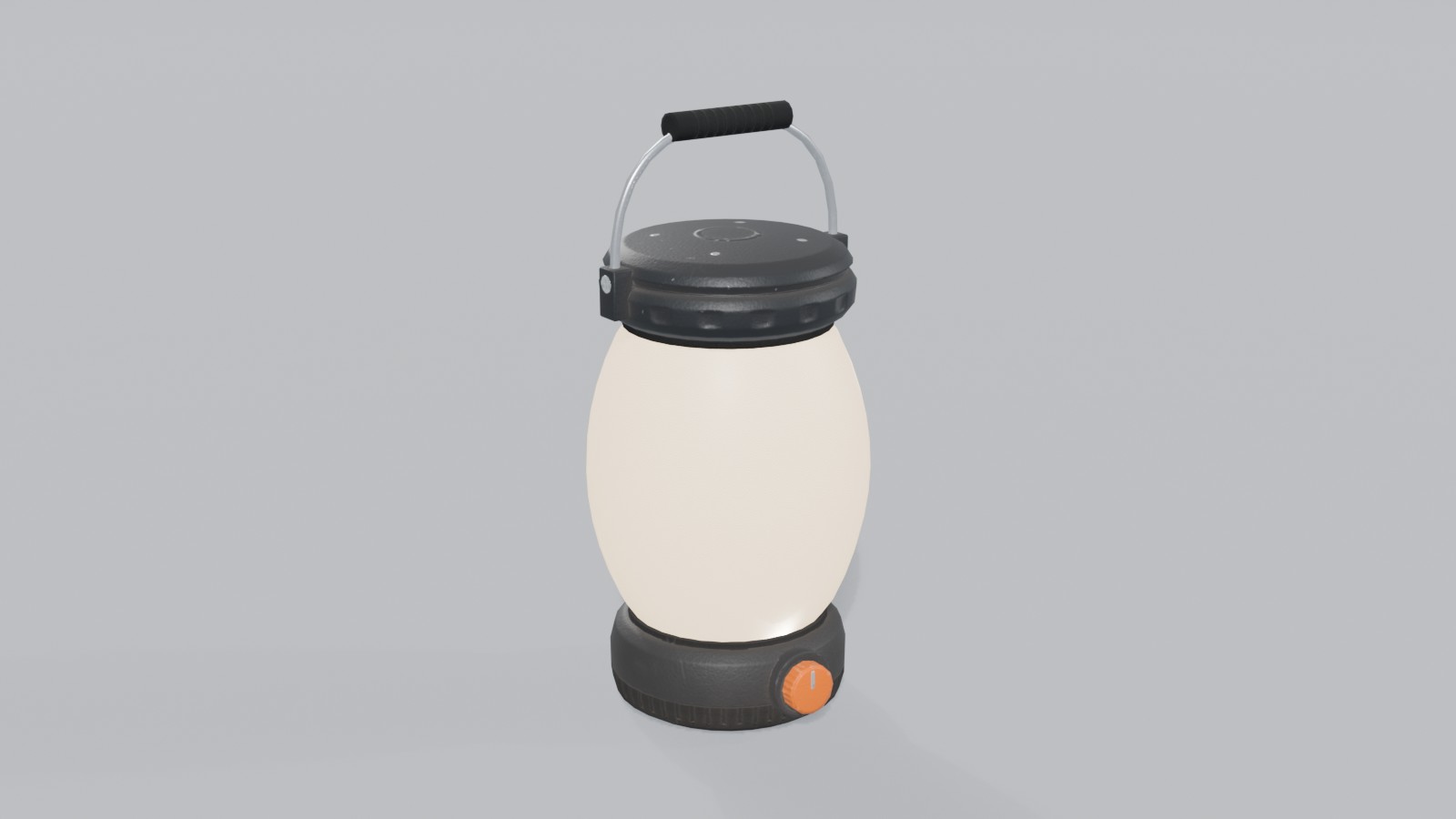 LED camp lantern with wire bail
