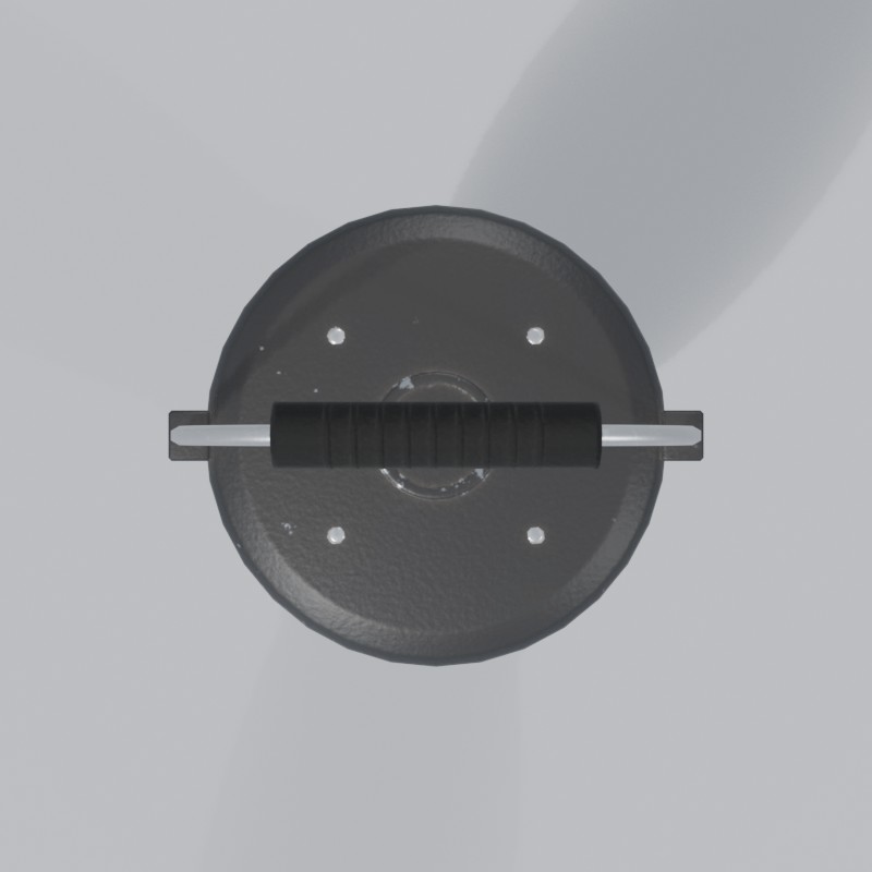 LED camp lantern with wire bail, top view