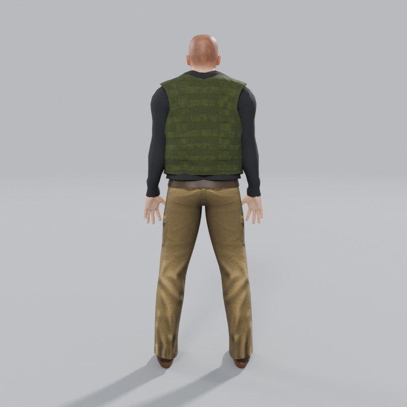 Dave, overlander, back view