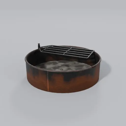 Forest Service steel campfire ring turning on a turntable