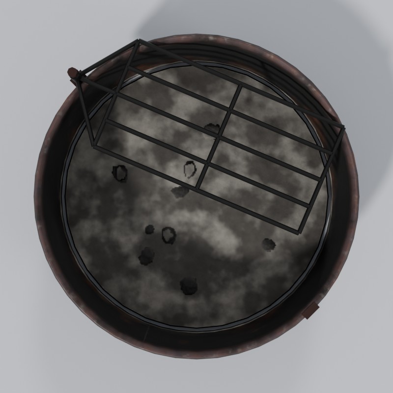 Forest Service steel campfire ring, top view