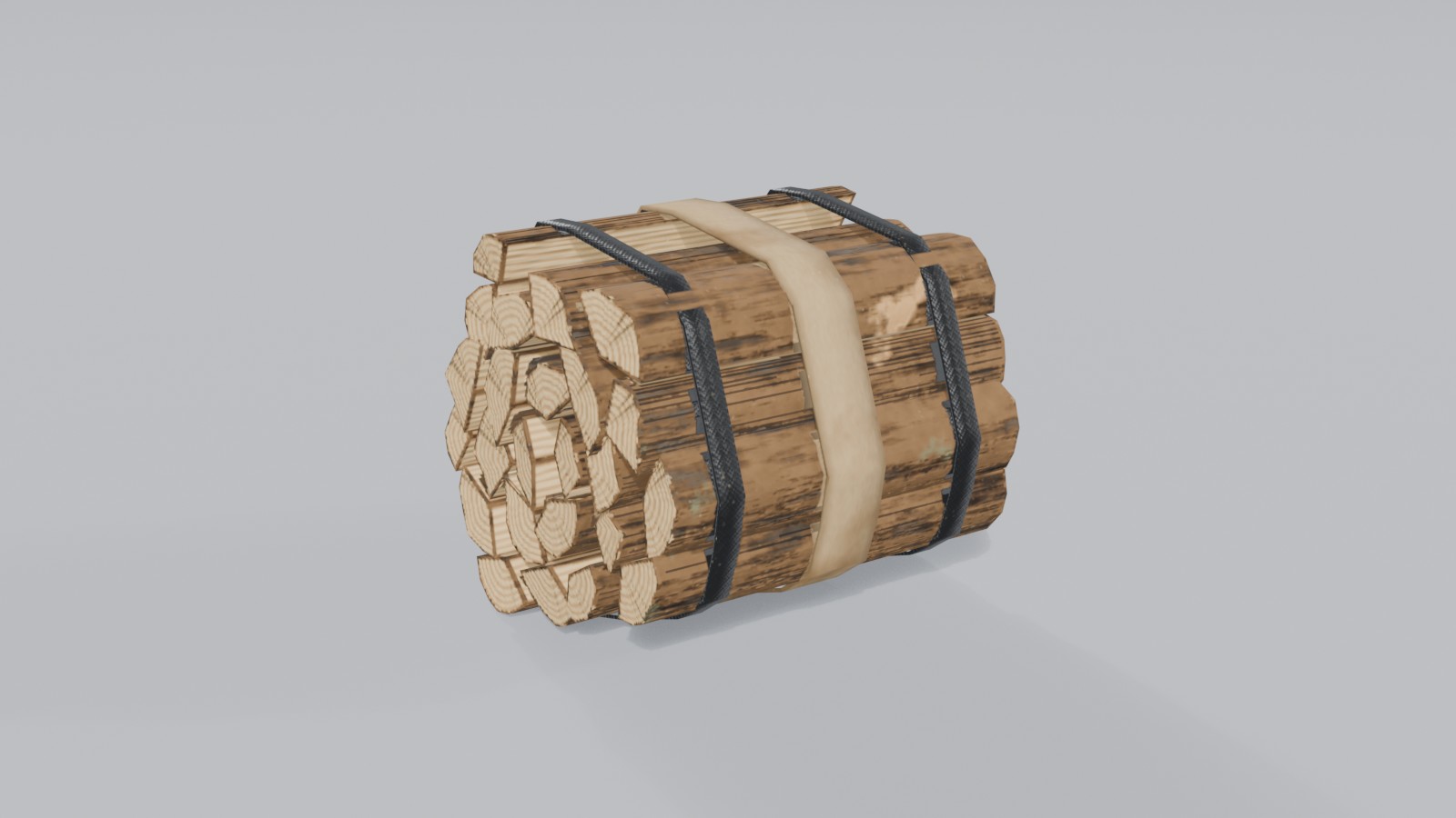 Store-bought firewood bundle