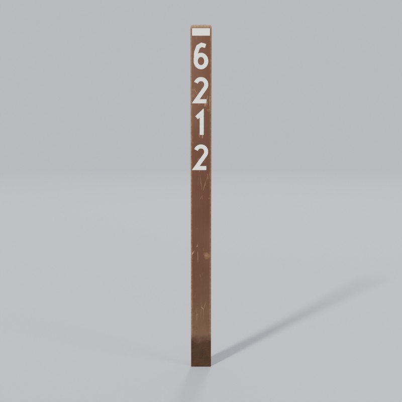 Forest Service road-number post, front view
