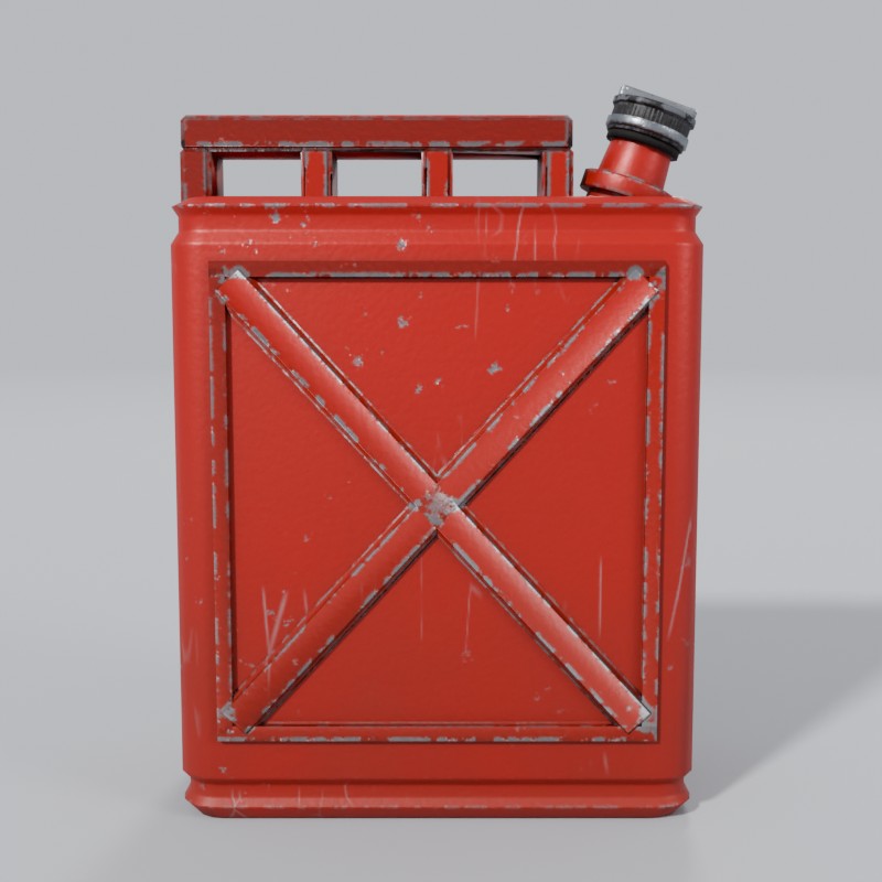 20-liter steel jerry can, front view