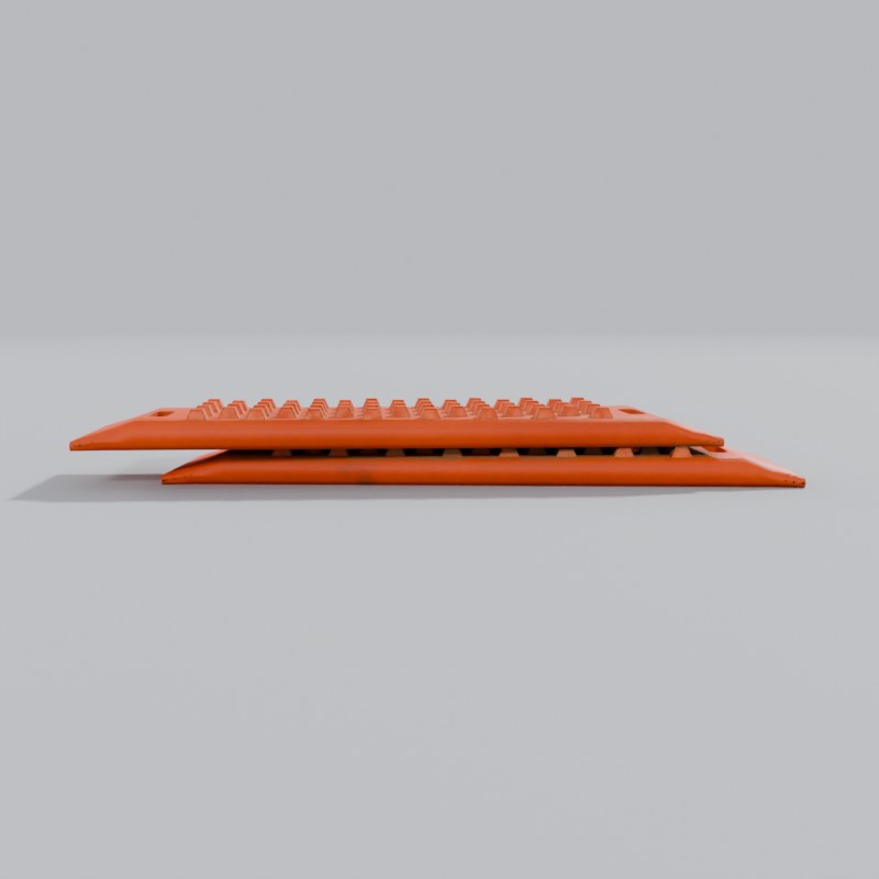 Pair of traction recovery boards, back view