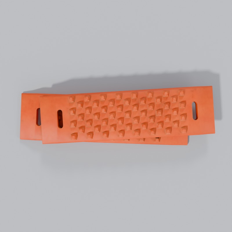 Pair of traction recovery boards, top view