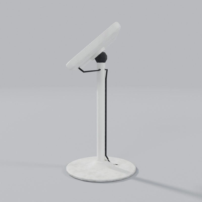 Satellite internet dish on a mast (generic), right view