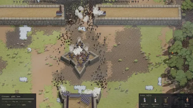 A frame from @TeaAndCakeGames's post about La Muraille 1806